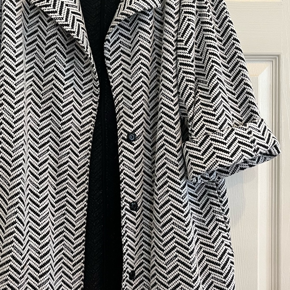 CHICO’S chevron knit jacquard jacket/coat - Picture 12 of 15